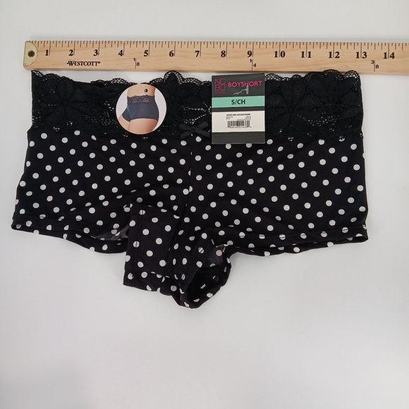 NOBO BOYS SHORT WHITE/BLACK  BRIEF FOR WOMEN SIZE SMALL - Picture 3 of 9